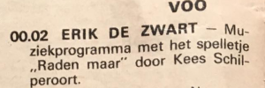 Erik de Zwart, Veronica Gids 1983.png